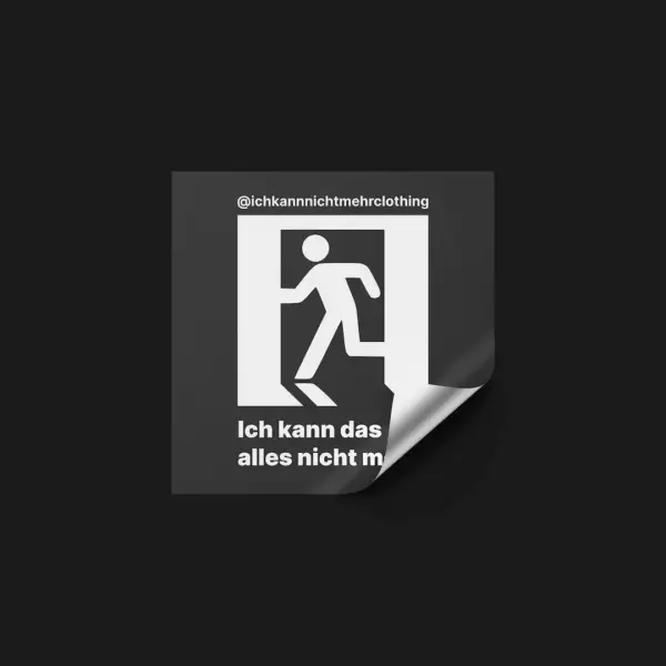 Sticker Ich kann das alles nicht mehr